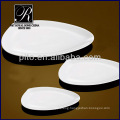 2014 new product hotel&restaurant plain white nice shape ceramic plates PT1727